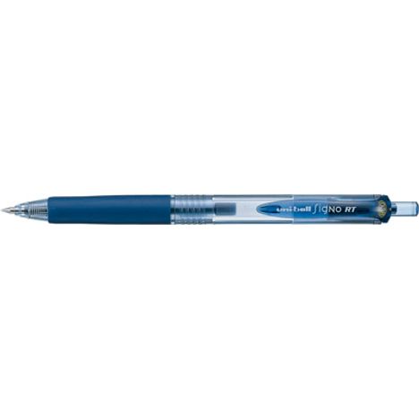 三菱　ボールペン　ノック式０．３８青黒